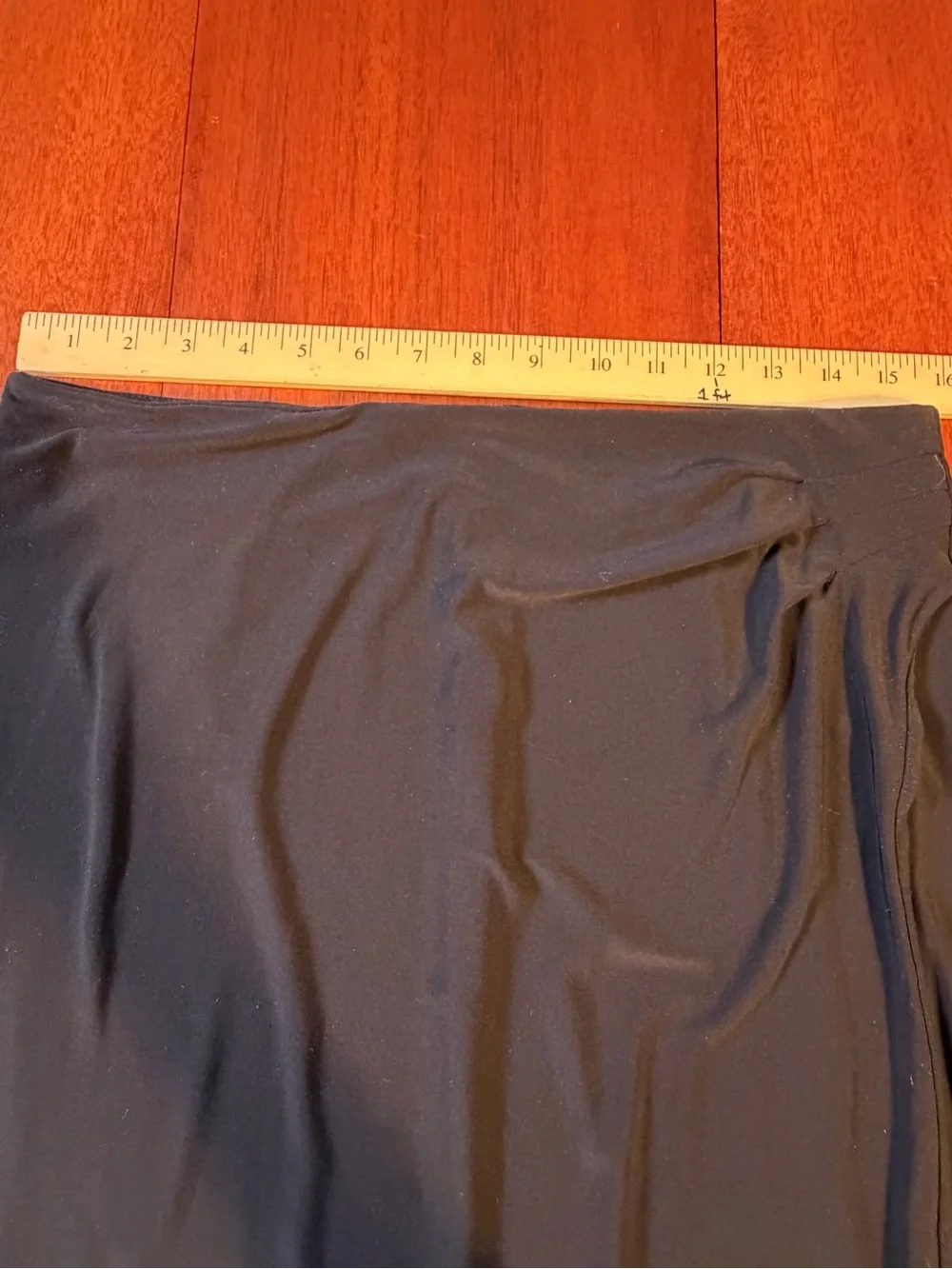 White House Black Market Black Draped Faux Wrap Maxi Skirt Medium Chic Classic